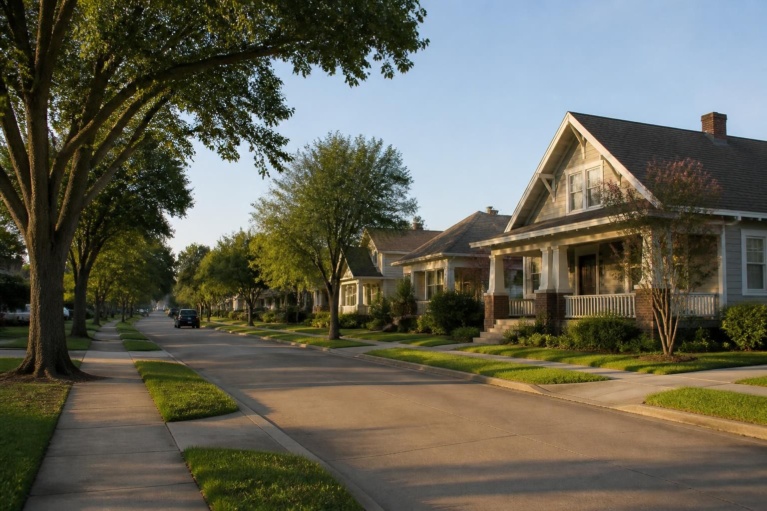 Beaumont neighborhood with well-kept homes and quiet streets.