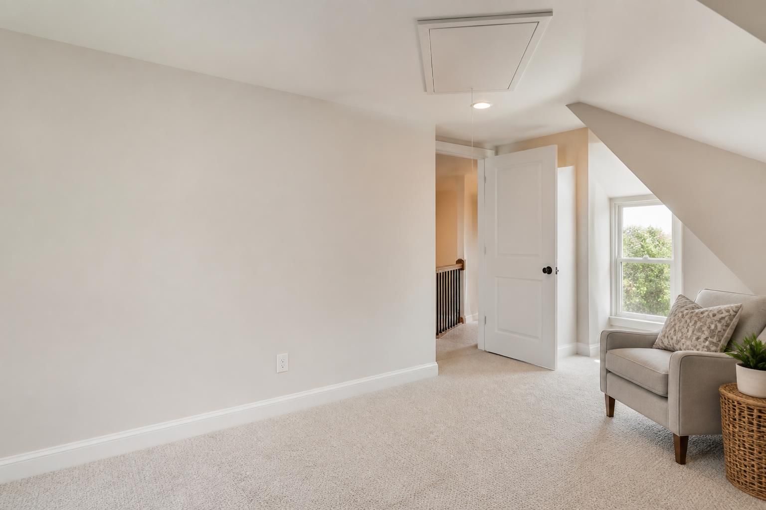 Clean insulated home interior with open space for text.